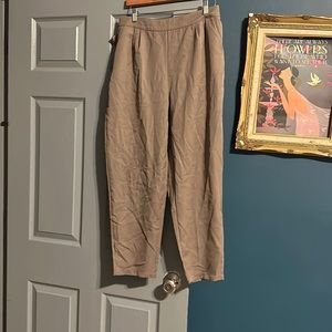 Brown Tapered pants by SHEIN. Side zip. XL